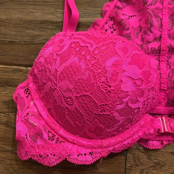 PINK by Victoria’s Secret Lace Racerback Front Bra Size 32B - Picture 3 of 7